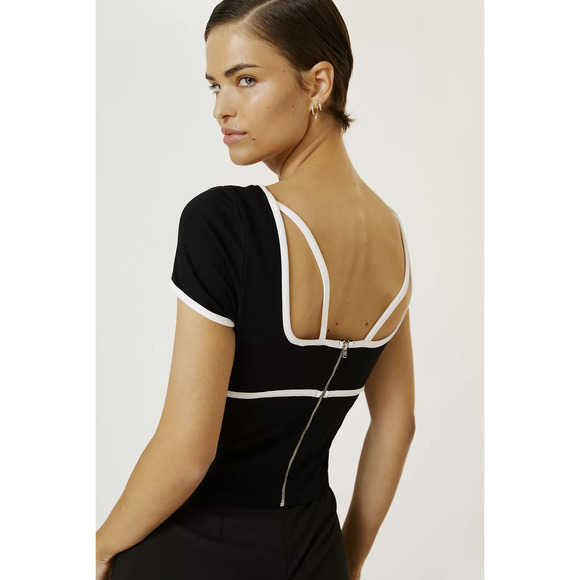 NEW Anthropologie Maeve Sweetheart Ponte Top - Large - Picture 2 of 10